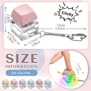 Özel Yapım DIY Mekanik Klavye Fidget Anahtarlık Promosyon Stres Giderici Hediye Oyuncak Tuş Başlığı Anahtar Test Cihazı Dayanıklı PVC/ABS - Product Image 6