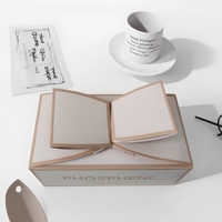 Boîte à tiroir rigide personnalisée avec logo, en matériaux recyclés écologiques, pour emballage de produits de boulangerie (cookies, donuts, cupcakes, sucre, sushi, aliments)