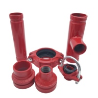 Raccords de lutte contre l'incendie en fonte ductile rainurée certifiés FM UL, couplage rigide flexible, té, coude, réducteur, norme ASTM A536