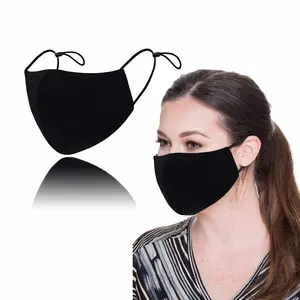 Benutzer definiertes Logo Wieder verwendbare Baumwolle Schwarz Gesichts maske Winter Party Masken UV-Druck 5-Farben-Digitaldruck Gesichts maske