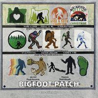 Patch Iron-On Bigfoot Adventure en tissu brodé de couleur verte et feutre PVC écologique pour vêtements chapeaux sacs