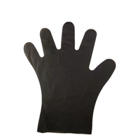 Gants jetables noirs de TPE de gants de tatouage de polyéthylène de catégorie comestible pour l'usage quotidien de salon de clou