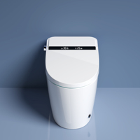 Kloset Pintar Keramik Sensor Cerdas, Terpasang di Lantai, Monarch Smart Elongated P-trap, Dudukan Berpemanas