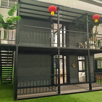 Villa préfabriquée de luxe à deux étages de 40 pieds, avec chambre, cuisine, salon, design meublé, maison conteneur extensible