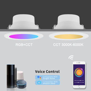 ZigBee akıllı RGBCW <span class=keywords><strong>saa</strong></span> <span class=keywords><strong>LED</strong></span> Downlight dim 90mm kesme <span class=keywords><strong>CE</strong></span> <span class=keywords><strong>SAA</strong></span> IC-4 IP44 onaylı akıllı aşağı işık wifi spot işıklar - Product Image 2