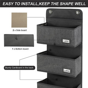 <span class=keywords><strong>Organisateur</strong></span> de porte suspendu pliable avec 5 grandes poches <span class=keywords><strong>organisateur</strong></span> <span class=keywords><strong>mural</strong></span> en <span class=keywords><strong>tissu</strong></span> pour salle de bain, garde-manger, pépinière - Product Image 4