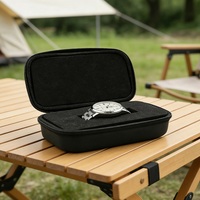 Étui de transport rigide et fin pour montre, sac de rangement protecteur en EVA avec doublure en velours doux pour une montre uniquement, protection quotidienne pour les voyages