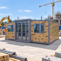 Maison conteneur modulaire préfabriquée robuste à double aile extensible pour logement de chantier à déploiement rapide