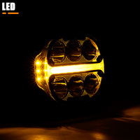 Luz de Trabajo LED de 40W con Haz Combinado e Intermitente Ámbar, Lente Intercambiable Transparente/Ámbar para Camionetas 4x4 Todoterreno