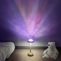 Lampe de projection d'ondes océaniques LED d'ambiance, lumière de projection d'ondulations d'eau, lampe de projection de galaxie du nord pour plafond de chambre