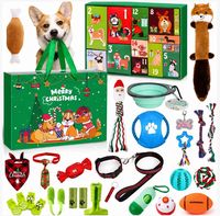 Zoyi Pet Nouveaux jouets pour animaux de compagnie en plastique de Noël avec fonction sonore, boîtes mystères, cadeau idéal pour chiens et chats, jouets interactifs pour animaux de compagnie