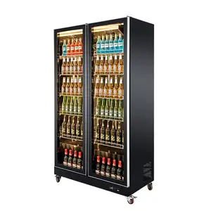 Vertikale Pepsi Beverage Showcase Chiller Glastür Kühlschrank Kühlschrank Wein kühler Vitrine