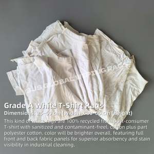 Bolsa de 10 kg/20 kg de Trapos Blancos para Limpieza Industrial, Paños Absorbentes de Aceite, Trapos de Tela de Algodón 100% Blanco Tipo Camiseta - Product Image 2