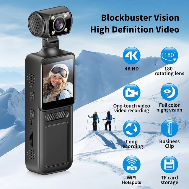 M13 Portable 4K CMOS Digital Video Camcorder 1.31" Screen Long Battery Life Action Camera WiFi Sports DV Dashcam A10