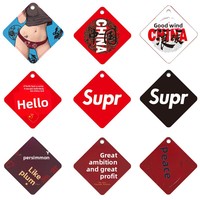 Diffuseurs de parfum pour voiture parfum thé, pendentifs suspendus, cartes décoratives pour voiture avec messages de vœux