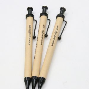 Bolígrafo Retráctil Ecológico de Papel Kraft con Clip Metálico, Punta de 1.0 mm, Tinta Negra/Azul, para Regalos de Hotel y Negocios - Product Image 4
