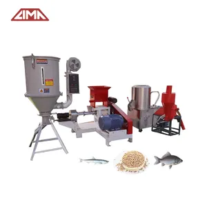 Linha de Produção | Full Automatic Floating Fish Feed Making Machine Processing Line | Fish Feed Plant 2023 Novo Modelo