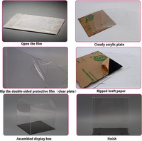 Présentoir pour objets de collection, boîte acrylique transparente, boîtier en verre alternatif pour exposer des figurines d'action, rangement à domicile