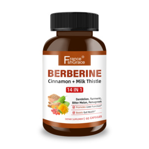 Capsules de berbérine, cannelle et chardon-Marie de haute qualité pour améliorer la santé du système immunitaire chez les hommes et les femmes – Complément de berbérine - Product Image 1