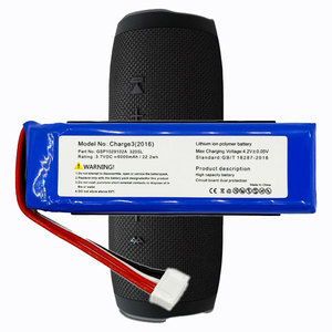 แบตเตอรี่สำรองสำหรับลำโพง Charge3พลังสูง<span class=keywords><strong>3</strong></span>.7V 6000mAh แบตเตอรี่ GSP1029102A 320SL แบตเตอรี่สำหรับเครื่องเสียงบลูทูธ <span class=keywords><strong>JBL</strong></span> <span class=keywords><strong>Charge</strong></span> <span class=keywords><strong>3</strong></span> - Product Image 1