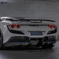 Kit de carrosserie pour Ferrari F8, style OEM, en fibre de carbone sèche 3K de haute qualité, comprenant un diffuseur arrière et un kit de lèvre de pare-chocs arrière anti-turbulence
