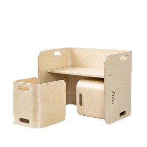 Ensemble table et chaise Montessori en bois pour bébés, tout-petits, maternelle, usage domestique, éducatif, durable - Product Image 5