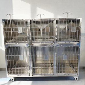 Cage de soins intensifs vétérinaires pour animaux de compagnie en acier inoxydable, enclos d'hôpital vétérinaire, cage de récupération médicale, équipement vétérinaire - Product Image 1