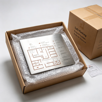 Señal táctil de braille personalizada de acero inoxidable para la navegación en edificios públicos