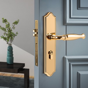 Poignées de porte en alliage de zinc de qualité supérieure, style moderne, avec rosette B9 <span class=keywords><strong>2001</strong></span>, bronze antique, pour portes intérieures de chambre et d'hôtel (lot) - Product Image 3