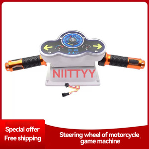 레이싱 아케이드 머신 Partskiddie 라이드 동전으로 작동되는 비디오 게임 자전거 레이싱 시뮬레이터 승마 오토바이 콘솔 스티어링 휠 - Product Image 6