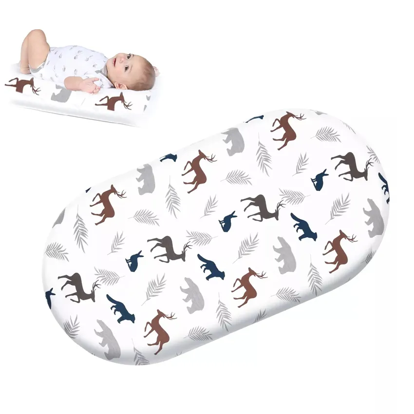 เปลนอนสำหรับเด็กทารกที่นอนเมมโมรีโฟมกันน้ำระบายอากาศได้ดีแผ่นรองเปลี่ยนสำหรับเด็กทารก