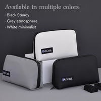 Tas Penyimpanan Membran Kulit Digital Seri BRM untuk Kabel Data, Headset, U Disk, Hard Disk Mobile, dan Power Bank