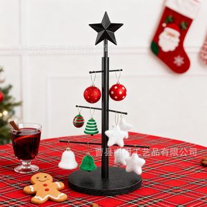 Estante decorativo para árbol de Navidad, marco de metal, base de madera, estante de almacenamiento con forma de árbol para decoración navideña - Product Image 2