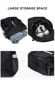 กระเป๋าเป้สะพายหลังแบบมีเชือกผูก ผลิตจากโพลีเอสเตอร์ 210D กันน้ำ แฟชั่นสำหรับทุกเพศ พิมพ์โลโก้ได้ตามต้องการ พร้อมซิปปิด เหมาะสำหรับออกกำลังกาย พักผ่อน และเล่นกีฬา - Product Image 3