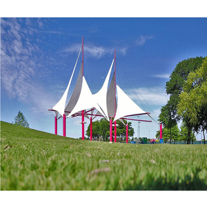 Structure architecturale en membrane tendue pour auvent de voile en matériau PVDF - Product Image 3