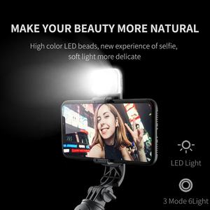 Q02s trépied de bâton de Selfie Flexible sans fil à distance avec lumière de remplissage LED - Product Image 4