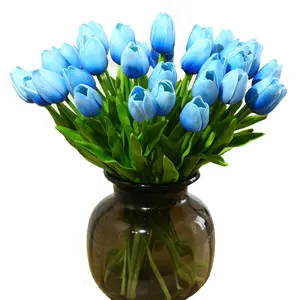 Wholesale Artificial White Tulips Flowers Tulips Real Touch Flowers for Bouquet Vase Flower Arrangement Decoration