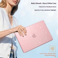 Étui de protection transparent pour ordinateur portable Apple MacBook 13/14 pouces en matériau PC, motif ciel étoilé