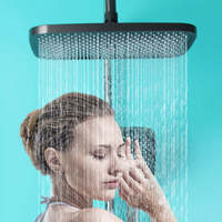 Système de douche mural intelligent en laiton avec cascade numérique, barre de massage à jets doux, fonction pluie, idéal pour villas, hôtels et appartements modernes