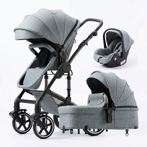 Poussette 3-en-1 pour bébé avec siège auto standard R44, <span class=keywords><strong>suspension</strong></span> robuste et matériau en <span class=keywords><strong>lin</strong></span>, produit durable et confortable 588 3 en 1 - Product Image 4