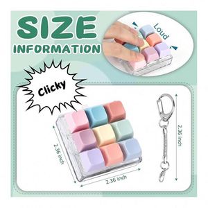 Porte-clés Fidget Toy de style interrupteur tactile avancé avec son de clic satisfaisant pour le soulagement de l'anxiété et l'amélioration de la concentration chez les personnes atteintes de TDAH - Product Image 2