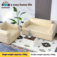 Nouvel Arrivage – Ensemble de Canapés Gonflables Portables pour Camping, Design Moderne, Double Fauteuil Paresseux d'Extérieur à Gonflage Rapide pour Usage Domestique