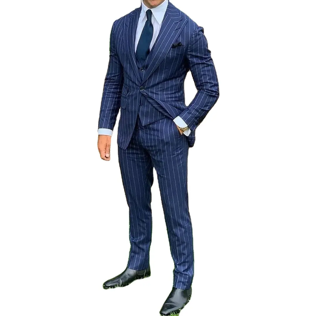 Costume de bureau pour hommes en gros bouton unique 2 pièces dernier costume pour hommes costume de conception pour homme imprimé chinois 2024