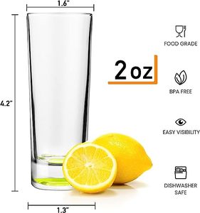 <strong>Wholesale</strong> Customized 2oz Colored <strong>Shot</strong> <strong>Glasses</strong> With Heavy Base Classic Design Clear <strong>Shot</strong> <strong>Glass</strong> Custom Printing - Product Image 2