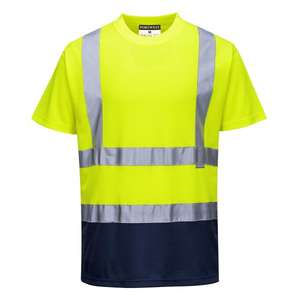 PORTWEST - S378YNR4XL Camiseta bicolor Amarillo/Azul Marino-EAN 5036108301669 ROPA DE TRABAJO DE LA HI-VIS - Product Image 1