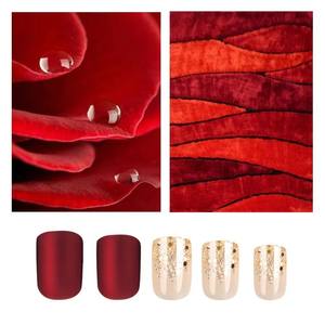 <span class=keywords><strong>Faux</strong></span> <span class=keywords><strong>ongles</strong></span> écologiques en ABS à couverture complète, design court, pré-dessinés, couleurs riches, à appliquer avec de la <span class=keywords><strong>colle</strong></span> - Product Image 3