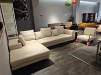Canapé modulaire en tissu en forme de L de style italien moderne sur mesure, 4 places, ensemble de canapés sectionnels de luxe pour hôtel, appartement, chambre à coucher, salon