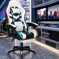 Nouvelle chaise de jeu en cuir populaire de Turquie avec lumière LED RVB chaise de jeu pc cinq étoiles chaise de bureau d'ordinateur de Massage de luxe