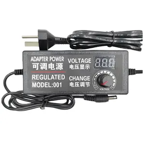 Hot-Sell 3-12V5A adjustable voltage display Australian specification power adapter 60W high power motor motor power supply