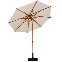 Sombrilla de Aluminio de Alta Calidad con Diseño Personalizado y Impresión de Grano de Madera para Exteriores, por MIA, para Hoteles, Patios y Jardines